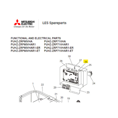 Placa control exterior MITSUBISHI ELECTRIC modelo PUHZ-ZRP71VHA