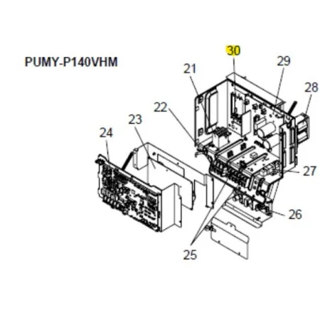 Placa filtro activo exterior MITSUBISHI ELECTRIC modelo PUMY-P140VHM