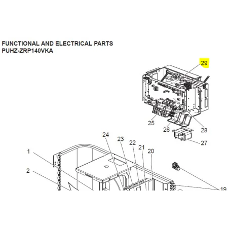 Placa inverter exterior MITSUBISHI ELECTRIC modelo PUHZ-ZRP140VKA2