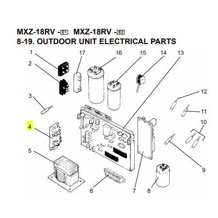 Placa modulo potencia exterior MXZ-18RV-E1/E2