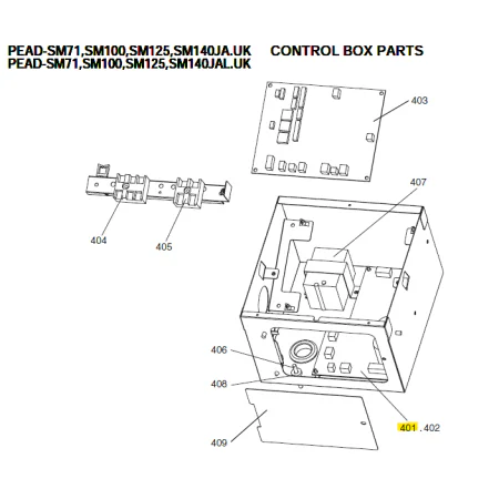 Placa de potencia unidad interior conductos MITSUBISHI ELECTRIC PEAD-M71JA.UK