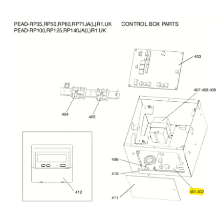 Placa de potencia unidad interior conductos MITSUBISHI ELECTRIC modelo PEAD-RP60JAR1.UK