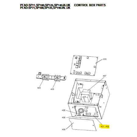 Placa de potencia unidad interior conductos MITSUBISHI ELECTRIC modelo PEAD-SP100JAR1