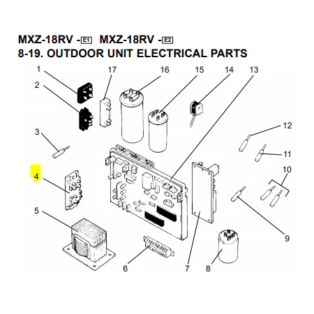 Placa modulo transistor exterior MITSUBISHI MXZ-18RV-E2 56650 M21V47443