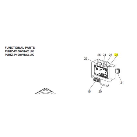 Placa de potencia inverter exterior MITSUBISHI ELECTRIC modelo PUHZ-P100VHA3.UK