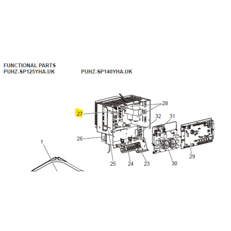 Placa potencia inverter unidad exterior MITSUBISHI ELECTRIC modelo PUHZ-SP140YHA.UK