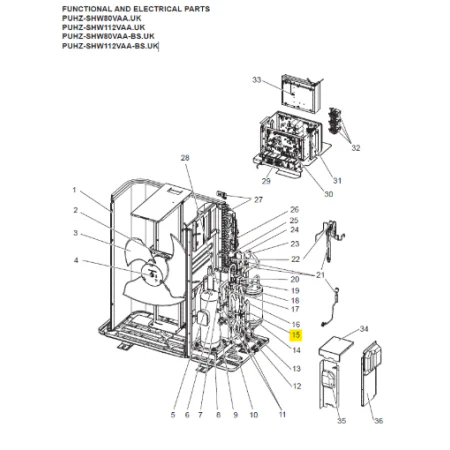 Presostato de baja presion unidad exterior MITSUBISHI ELECTRIC modelo PUHZ-SHW112VAA 165407