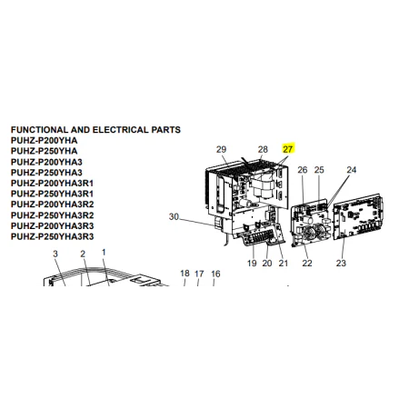 Condensadores de arranque unidad exterior MITSUBISHI ELECTRIC modelo PUHZ-P250YHA3/ R2 Y R3