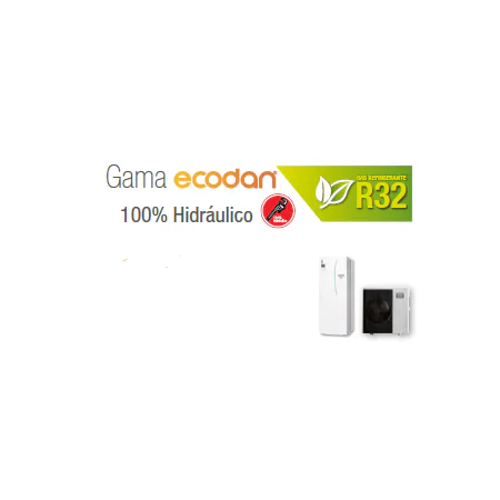 Equipo Ecodan 1x1 ACS + CALEFACCIÓN O FRÍO (PUZ-WM112VAA + ERPT20X-VM2E) 100% HIDRÁULICO