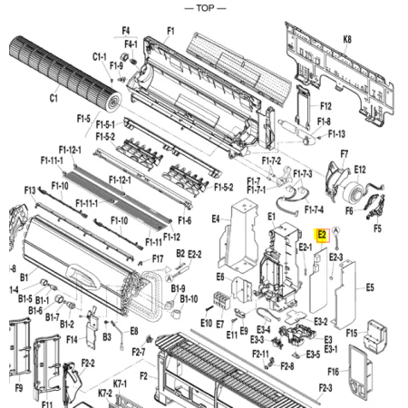 Placa de control split interior DAIKIN modelo FTXG35JV1BW 5004070
