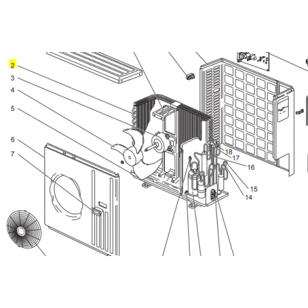 RADIADOR CONDENSADOR UNIDAD EXTERIOR MITSUBISHI ELECTRIC modelo SUZ-KA71VA.TH 204967 E12853630