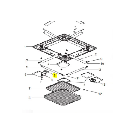 PLACA RECEPTORA DE SEÑAL UNIDAD INTERIOR CASSETTE MITSUBISHI ELECTRIC PLA-RP100BA2.UK