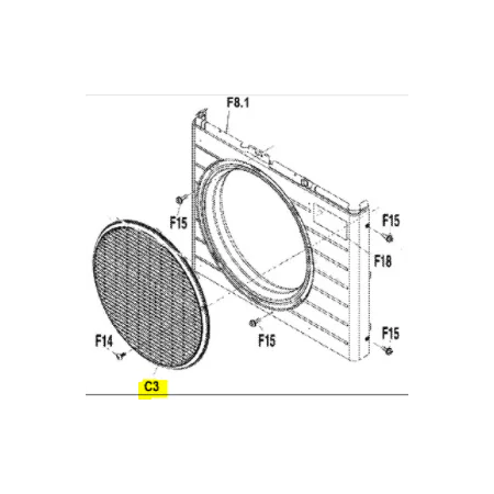REJILLA PROTECCIÓN VENTILADOR UNIDAD EXTERIOR DAIKIN ARX35K5V1B9