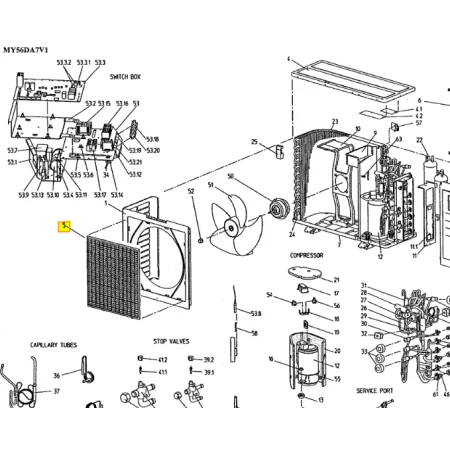 REJILLA UNIDAD EXTERIOR DAIKIN MY56DA7V1