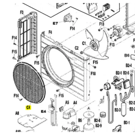 REJILLA PROTECCIÓN VENTILADOR UNIDAD EXTERIOR DAIKIN RXB35C2V1B