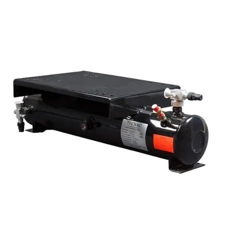 RECIPIENTE DE LIQUIDO HORIZONTAL RHC-120 CON SOPORTE PARA COMPRESOR A 32 BAR