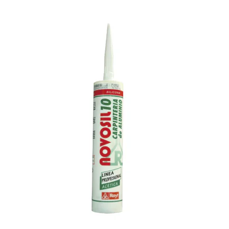 Sellante de silicona acética NOVOSIL 554-02 blanco en tubo de 300ml