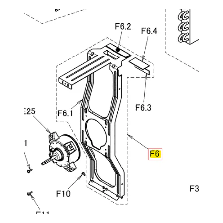 SOPORTE MOTOR UNIDAD EXTERIOR DAIKIN RXF35C5V1B 5016221