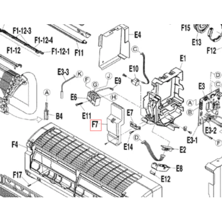 Tapa de conexiones Split interior DAIKIN ATX25J2V1B