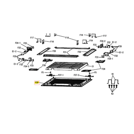 Tapa filtros cassette interior DAIKIN modelo BYFQ60C2W1W
