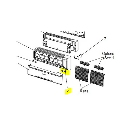TAPA TORNILLO UNIDAD INTERIOR MITSUBISHI ELECTRIC MSC-GA35VB-E1