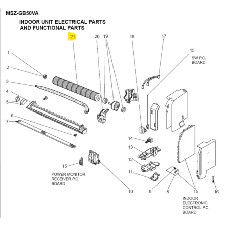 Turbina Mitsubishi Electric unidad interior MSZ-GB50VA-E1