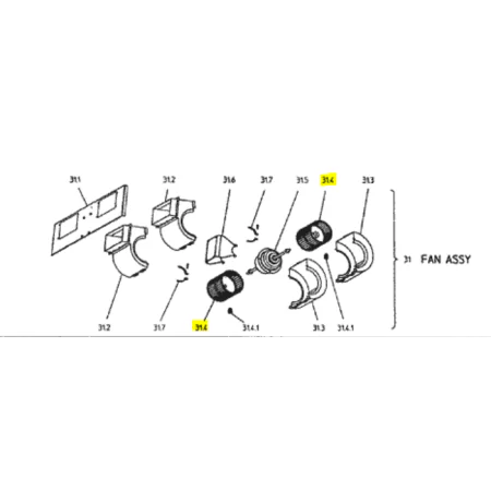 TURBINAS MOTOR VENTILADOR UNIDAD INTERIOR DAIKIN FBQ60B8V1