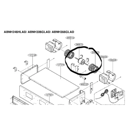 Motor ventilador unidad interior LG modelo UB24 NHD (ABNH246HLAD)
